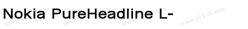Nokia PureHeadline L字体转换